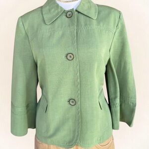 Emma James Petite Light Green Blazer Jacket | Size 14P